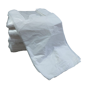 Sacola plástica branca 30x40 - pacote c/100un