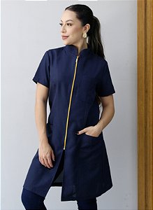 Jaleco Juh Azul Marinho Zíper Dourado - Oxford