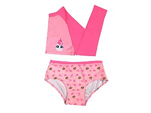 Conjunto Puket Cropped e Calcinha Menina Teen Princess