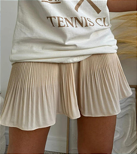Saia Mini Plissada Crepe