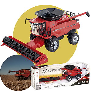 Mini Colheitadeira De Grãos Vermelha Axial Flow Linha Case Vermelho ENVIO IMEDIATO