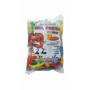 Geladinho Americano Sacolé Gel Fruta Pacote 50 unidades 25ml Tamanho Mini