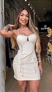 Vestido Curto Linho