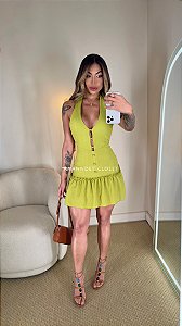 Vestido Curto Malha texturizada