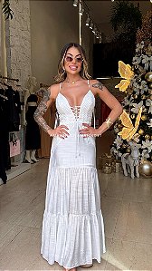 Vestido Longo Crochê 5 estrelas !