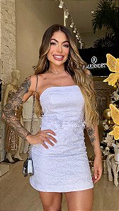 Vestido Lese Guippir Flores Coleção Festas !