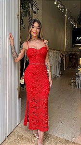 Vestido Midi Tricot Alcinha “ A “