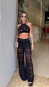 Conj. Calça/Short/Cropped Tricot !