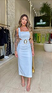 Vestido Midi c/ Cinto 5 Estrelas !