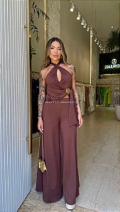 Conj. Blusa Transpassada/Pantalona 5 Estrelas !