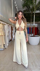 Conjunto Pantalona Flor/Crochê 5 Estrelas !