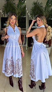 Vestido Midi Colarinho 5 Estrelas !