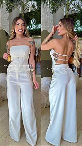 Conj. Cropped Fivelas Costas/Pantalona “My” !