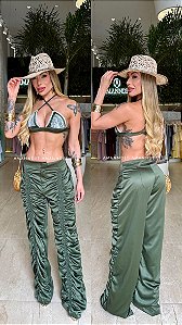 Conjunto Top/Calça Drapeada Kaira !