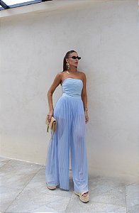 Conj. TQC/Pantalona Tule Plissado 5 Estrelas !