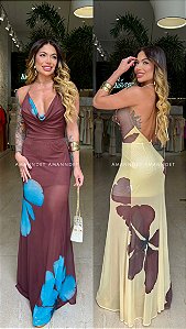 Vest. Tule Longo Degagê/Flor 5 Estrelas !