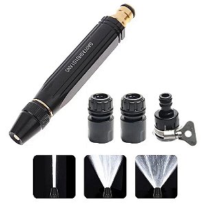 Bico Para Mangueira De Água Esguicho Alta Pressão Super Jet Engate Lava Jato 3 Em 1