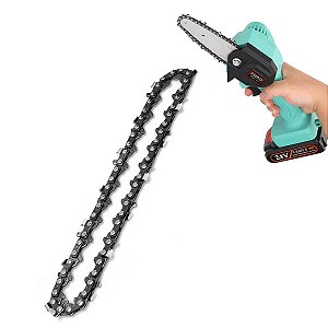 Corrente De Mini Motosserra 14 Dentes 4 Polegadas Em Metal Reposiçao Ferramenta Madeira Bambu Arvore Multiuso Resistente