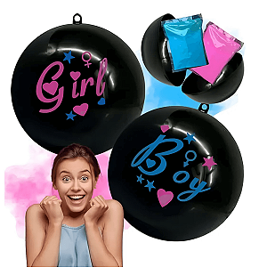 Bola Chute Chá Revelação Menino Menina Bebe Festa Luxo