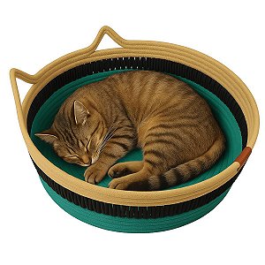 Cama Gato Ninho Cesto Arranhador Pet Felino Lavável