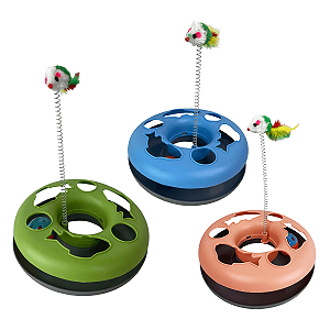 Brinquedo Interativo Para Gatos Pets Colorido Bolinha Guizo
