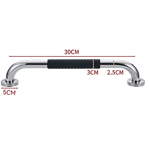 Barra De Apoio Corrimão Inox 30Cm Antiderrapante Idoso