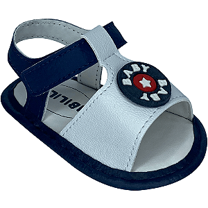 Sandália Bebê Menino Recém Nascido Chinelo Macio Confort Bibi Lili Cor:Azul Baby Baby