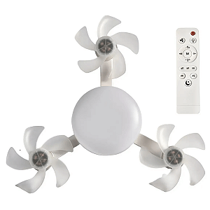 Ventilador De Teto Drone Controle Remoto Lâmpada Led 60w Silencioso