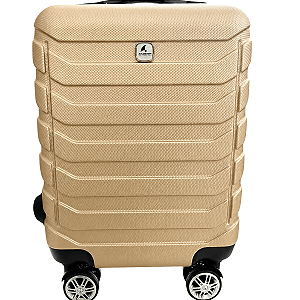 Mala Para Bordo Dourada 10kg Necessaire Rígida Abs Rodinha 360º