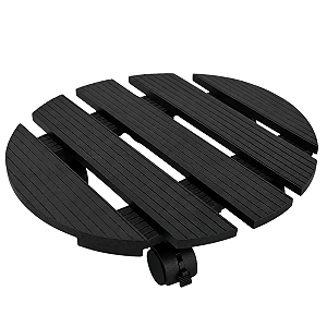 Suporte para Vaso Plantas Redondo 30cm Rodinhas Resistentes