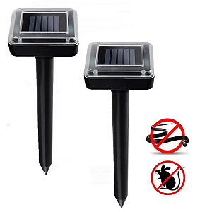 Repelente Solar Ultrassonico 2 Unidades Pestes Cobras Ratos
