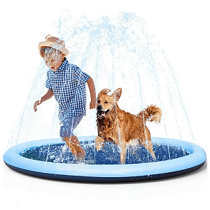 Tapete Piscina Chafariz Inflável Água Para Pet Ou Crianças