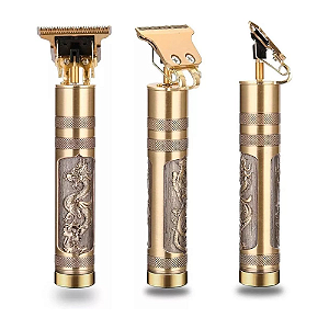 Máquina dragão de cortar cabelo barbeiro profissional elétrica bateria recarregável