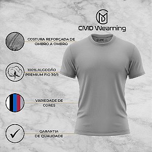 CAMISETA MASCULINA ESTAMPADA 100% ALGODÃO PREMIUM - CMD Wearning Tamanho:P;COR: