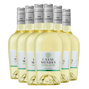 Vinho Branco Português Casal Mendes Vinho Verde 750ml 6 garrafas