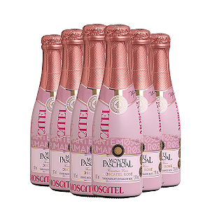 Espumante Monte Paschoal Moscatel Brut Rosé 187ml 06 garrafas
