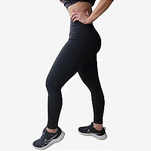 CALÇA LEGGING CÓS ALTO LISA PRETA- MAX