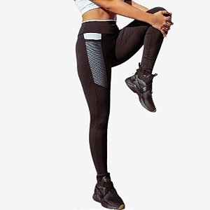 CALÇA LEGGING COM BOLSO DE TELA