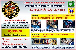 Curso de APH 20 horas - CURSO PRÁTICO PRESENCIAL