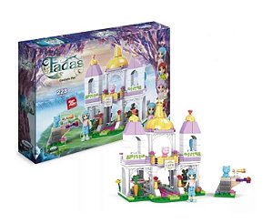 Brinquedo Blocos Para Montar Menina Fadas Castelo Pet 228 Peças