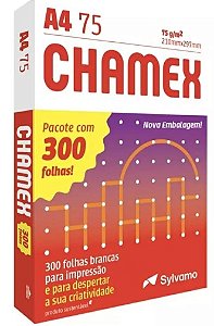 Papel Sulfite A4 Chamex Office Br 75g 210x297mm 300 Folhas