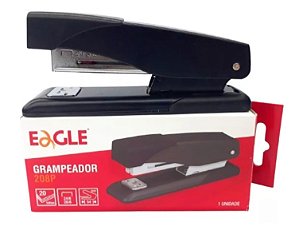 Grampeador 208 20 Folhas 26/6 E 24/6 Metal Eagle Preto Mesa