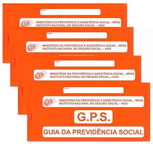Kit 10 Carnê INSS Guia Previdência Social Gps Com Carbono 12 Folhas