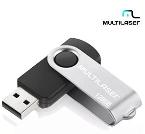 Pen Drive Twist Multilaser 128gb Usb Preto