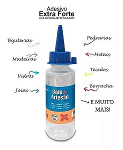 Cola De Silicone Líquida Artesanato Eva Isopor Couro 60ml Make+
