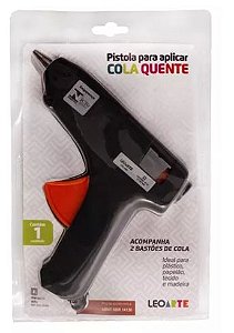 Pistola Cola Quente 40w Bivolt Com 2 Bastões De Cola - Leo Arte