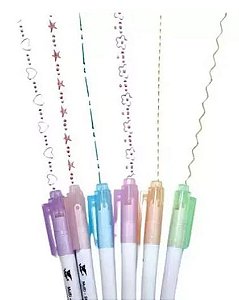 CANETA MULTI SHAPE PONTA FINA 6 CORES VMP