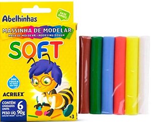 MASSA DE MODELAR SOFT 6 CORES - ACRILEX