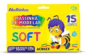 MASSA PARA MODELAR SOFT 15 CORES - ACRILEX