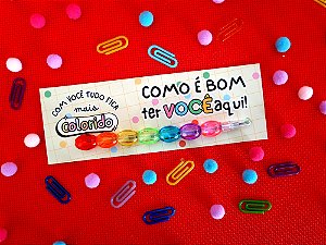 Card com Lapiseira Rainbow Ball